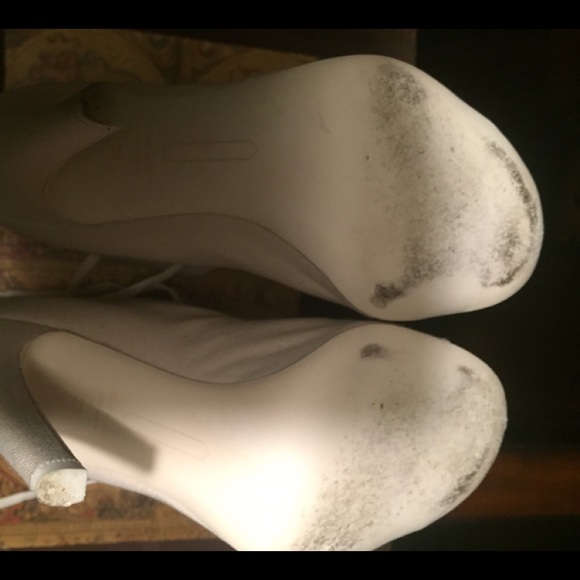 COPY - Off-White Canvas Leather Sole Sneaker Boots - Picture 5 of 5